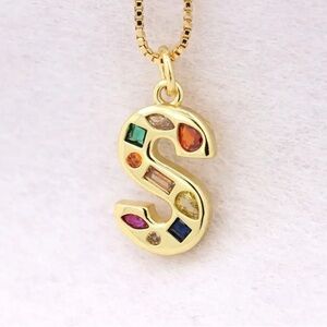 Letter “S” Pendant on Gold Colour Chain